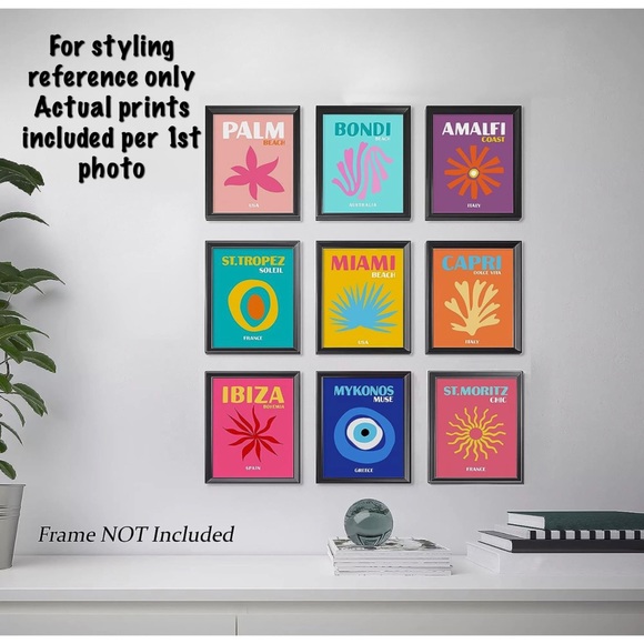 6pcs Colourful Travel Posters/ Prints (no frame) - Picture 2 of 16